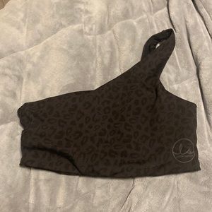 LAUREN SIMPSON RYDERWEAR ONE SHOULDER SPORTS BRA